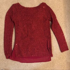 Apt 9 Red Sweater with Sequins
